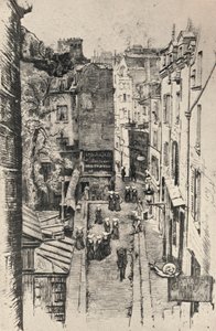 Rue des Pretres-St Severin, 1915 by Charles Jouas