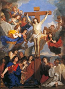 Meleklerle Haç, 1660 dolaylarında, Charles Le Brun (1619-1690) by Charles Le Brun