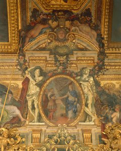 Charles Le Brun (1619-1690), Aynalar Salonu, Versailles Sarayı (UNESCO Dünya Mirası Listesi) tarafından yapılan süslemelerin detayı by Charles Le Brun