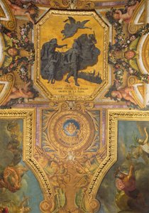 1667'de Kraliçe'nin Hakları için Savaş, Galerie des Glaces'ten Tavan Resmi by Charles Le Brun