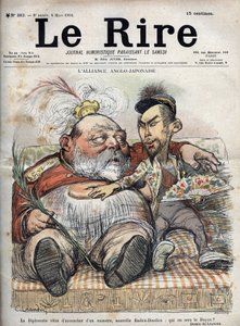 Anglo-Japon İttifakı (Japon Anglo 1902) Diplomasi yeni bir canavarı doğurdu, yeni Radica-Doodica: Dekan kim olacak? - King Edward VII - KARİKATÜR 1902, Charles LEANDRE (1862-1934) tarafından Kahkaha için by Charles Leandre