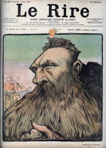 Auguste Rodin (1840-1917) heykeltıraş Augustus - Charles Leandre (1862-1934) tarafından çizilen karikatür, 4 Haziran tarihli “Le Rire”de by Charles Leandre