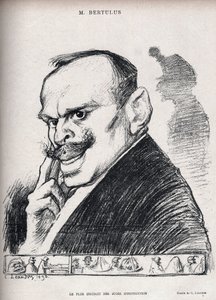 Dreyfus davası - Sorgu yargıçlarının en eğitimlisi - Paul Bertulus 1851-1917 - Fransız sulh yargıcı - Charles Leandre (1862-1934) tarafından 197 de 1898 numaralı “” Le Rire”de karikatür by Charles Leandre