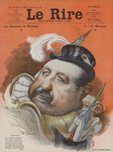 Fransa Savunma Bakanı Henri Maurice Berteaux. Le Rire için İllüstrasyon