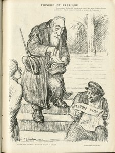 Charles Leandre (1862-1934) çizimi, Le Rire, 31/12/21 - Teori ve pratik - Nobel Ödülü - Lenine, Fransa Anatole by Charles Leandre
