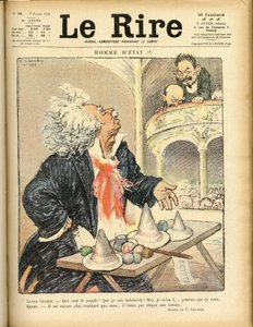 Le Rire Kapağı için İllüstrasyon, 07/02/1920 - Devlet Adamı - David Lloyd George ve Ebert Friedrich (1871-1925) by Charles Leandre