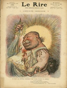 Le Rire Kapağı için Charles Leandre (1862-1934) çizimi, No. 312, 23/01/09 - Amerika ABD ABD - William Howard Taft (1857-1930), Başkan by Charles Leandre