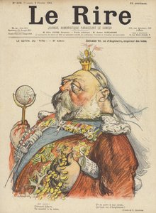 İngiltere Kralı VII. Edward, Le Rire için İllüstrasyon by Charles Leandre