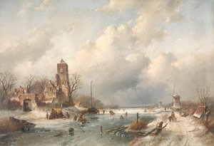 kış sahnesi by Charles Leickert
