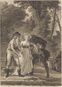 Öpücük geri döndü: Öpücük geri döndü by Charles Louis Lingée after Jacques Louis François Touzé