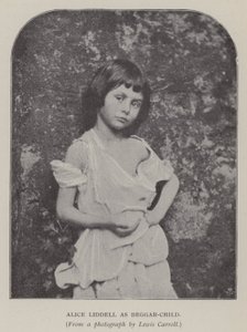 Alice Liddell, Dilenci Çocuk rolünde (s/b fotoğraf)