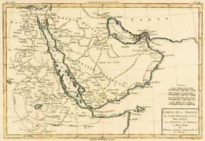 Arabistan, Basra Körfezi ve Kızıldeniz, Mısır, Nubia ve Abyssinia, Guillaume Raynal (1713-96) tarafından yayınlanan 'Atlas de Toutes les Parties Connues du Globe Terrestre'den, Cenevre, 1780 (renkli)