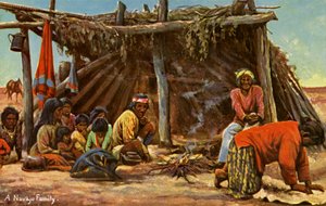 Bir Navajo Ailesi by Charles Marion Russell