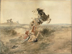 Düşmüş Hint Savaşçısı by Charles Marion Russell