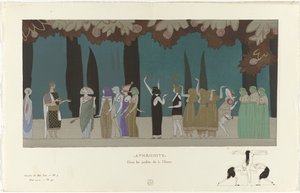Gazette du Bon Ton, 1914 - No. 5, Pl. 43: Afrodit / Tanrıça