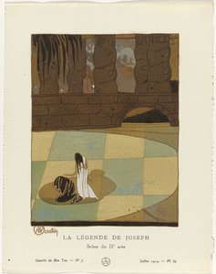 Gazette du Bon Ton, 1914 - No. 7: Yusuf Efsanesi / İkinci perdeden sahne by Charles Martin