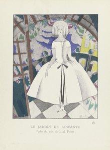 Moda Plakaları Koleksiyonundan Le Jardin de lInfante, 1920 (şablon baskı) by Charles Martin