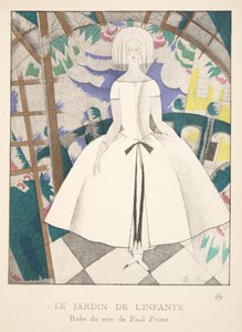 Moda Plakaları Koleksiyonundan Le Jardin de lInfante, 1920 (şablon baskı) by Charles Martin