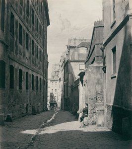 Rue Chartière çıkmazı Chartière rue de Reims, 186569. by Charles Marville