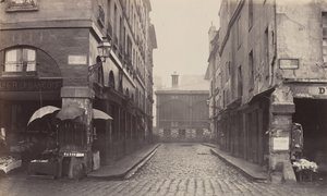 Rue du Contrat-Social, rue de la Tonnellerie, 1864-1865. by Charles Marville