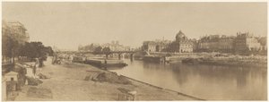 Pont du Carrousel'den Notre Dame'a bakan Seine by Charles Marville