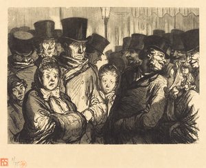 Boulevard du Temple gece yarısı by Charles Maurand after Honoré Daumier