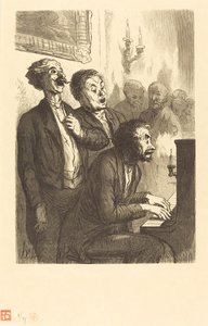 Lounge Şarkıcılar by Charles Maurand after Honoré Daumier