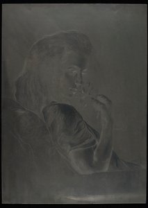 'The Tea Rose' için plaka, 1900 dolayları (çelik baskı plakası) by Charles Maurin