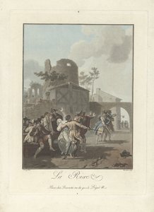 Argüman La Rixe (nesne üzerindeki başlık) by Charles Melchior Descourtis