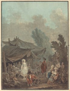 Noce de Village (Köy Düğünü) by Charles Melchior Descourtis after Nicolas Antoine Taunay
