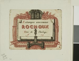 Baskı Satıcısının Adres Kartı, Rochoux by Charles Meryon