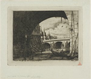Notre-Dame Pont Kemeri, Paris by Charles Meryon