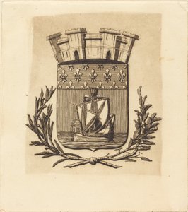 Paris şehrinin Sembolik Kolları by Charles Meryon
