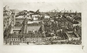 Kolej Henri IV ve Lycee Napolyon, 1864 by Charles Meryon