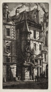 Paris Gravürleri: Taretli Ev, Weavers Caddesi, 1852. by Charles Meryon