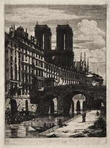 Paris Gravürleri: Küçük Köprü by Charles Meryon