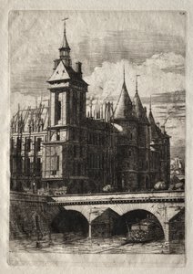 Paris Gravürleri: Saat Kulesi, 1852. by Charles Meryon