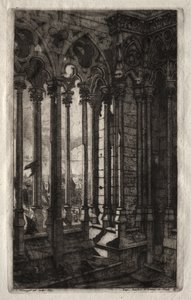 Paris Gravürleri: Notre Dame Galerisi, 1853. by Charles Meryon