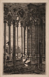 Paris Gravürleri: Notre Dame Galerisi, 1853. by Charles Meryon
