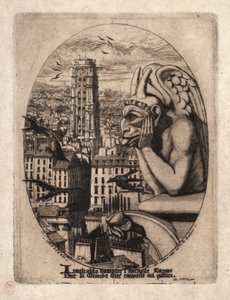Paris Gravürleri: Gargoyle by Charles Meryon