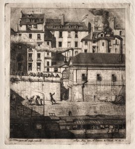 Paris Gravürleri: Morg by Charles Meryon