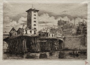 Paris Gravürleri: Notre Dame Pompası, 1852. by Charles Meryon