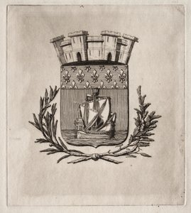 Paris Gravürleri: Paris Şehrinin Sembolik Kolları by Charles Meryon