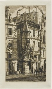 Kuleli Ev, rue de la Tixéranderie by Charles Meryon