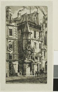Kuleli Ev, rue de la Tixéranderie by Charles Meryon