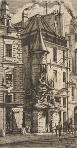 Kuleli Ev, rue de la Tixéranderie, Paris, 1852. by Charles Meryon