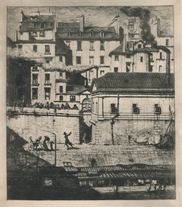 La Morgue 3. Devlet, 9 18 x 8 18 İnç, 1854, 1927 by Charles Meryon