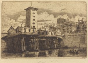 Notre-Dame Pompası, Paris (Notre-Dame Pompası) by Charles Meryon