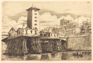 Notre Dame Pompası, Paris (Notre Dame Pompası) by Charles Meryon