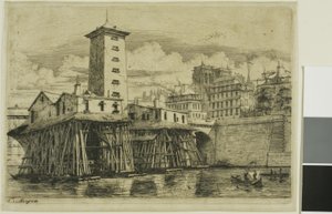 Notre Dame Pompası, Paris by Charles Meryon